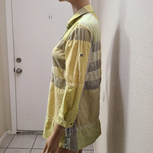 BURBERRY BRIT EXPLODED NOVA CHECK POPOVER SHIRT TUNIC TOP PLAID COTTON sz XS - Picture 4 of 10